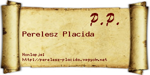 Perelesz Placida névjegykártya
